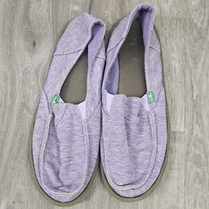 Sanuk Lavender Slip-On Flats